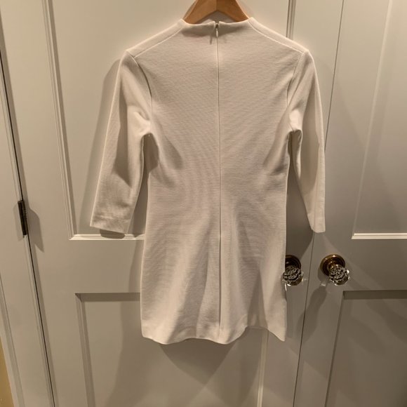 Lilly Pulitzer White Long Sleeve Charlena V-Neck Knit Shift Dress, Size XS - Picture 4 of 9